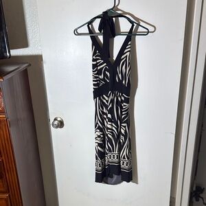 Enfocus Studio Zebra Print Backless Dress